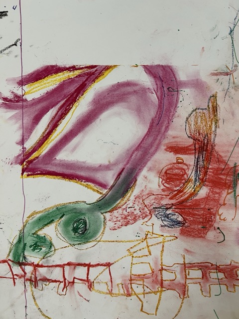 Children drawing together at workshop